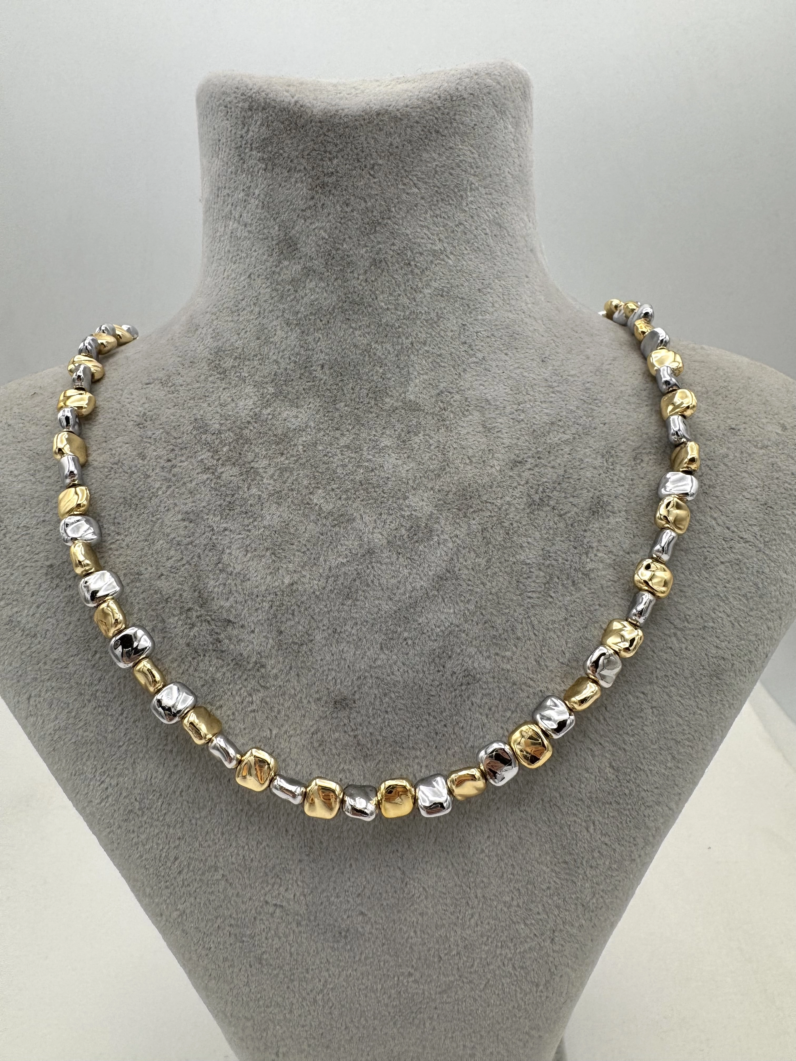 Çift Renkli Ezme Kolye