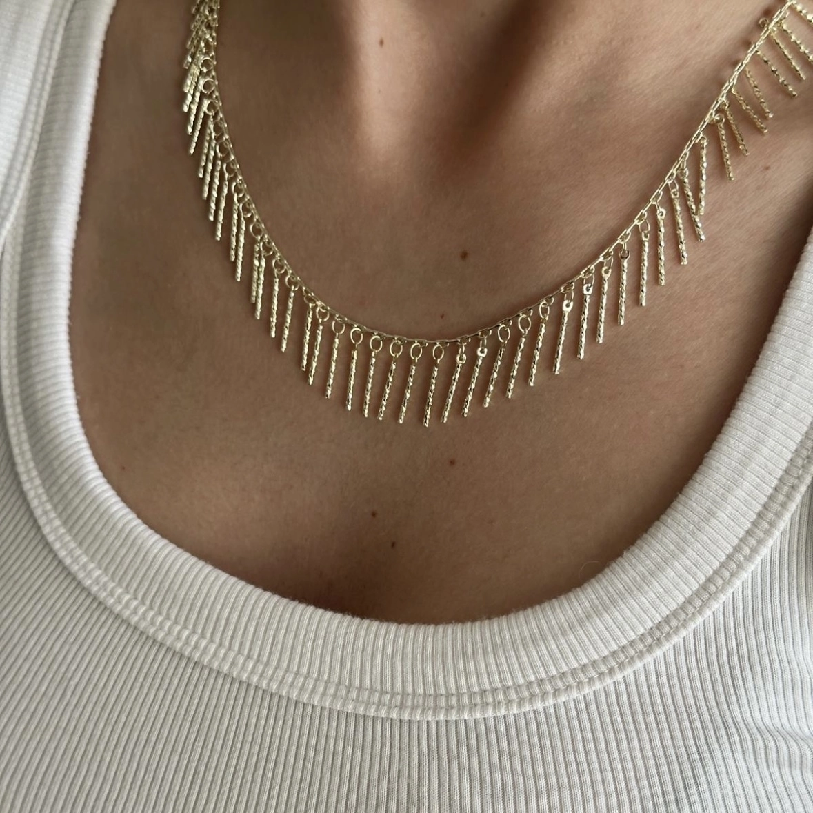 Lazer Kesim Çubuk Sallantılı Kolye