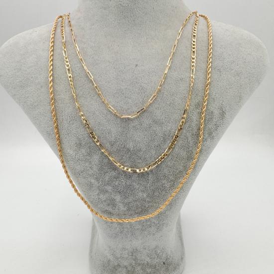 Üçlü Minimal Zincir Kolye - Özel Seri - Gold