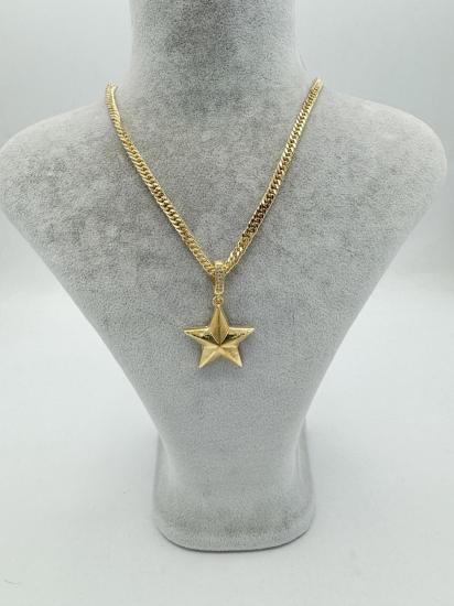 Taşlı Yıldız Kolye - Özel Seri - Gold 