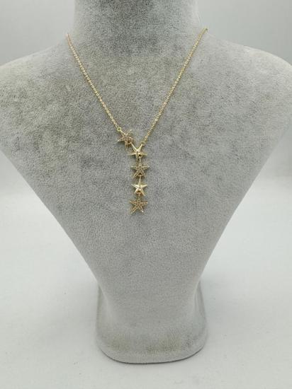Y Sarkıt Yıldız Kolye - Özel Seri - Gold