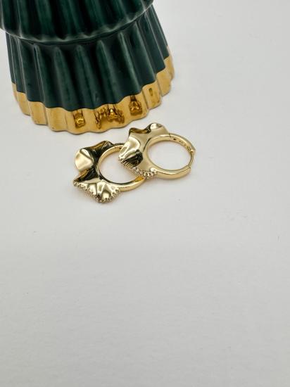 Zirkon Taşlı Asimetrik Halka Küpe - Özel Seri - Gold