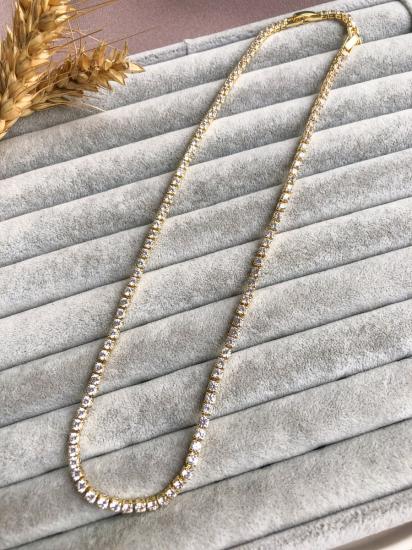 Yuvarlak Model Su Yolu Kolye - Özel Seri - Gold