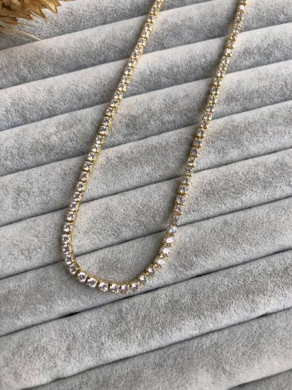 Yuvarlak Model Su Yolu Kolye - Özel Seri - Gold