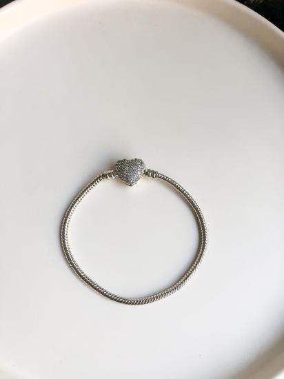 Pandora Model Taşlı Kalp Bileklik - Özel seri 