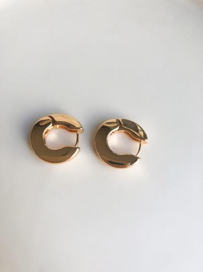 Marka Kalın Halka Küpe - Özel Seri - Gold