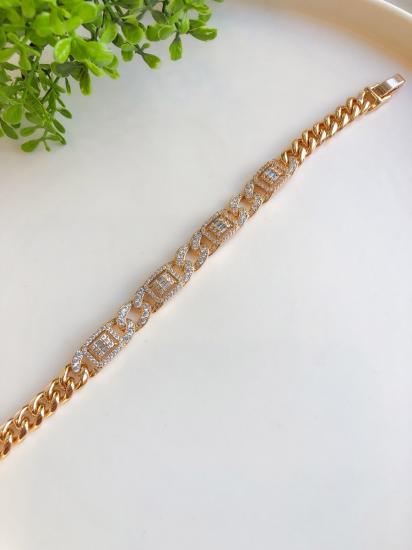 Baget Taşlı Bileklik - Özel seri - Gold