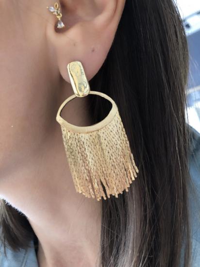 Gold Sallantılı Küpe 