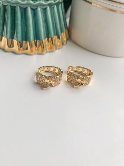 Kelebek Detaylı Küpe - Özel Seri - Gold