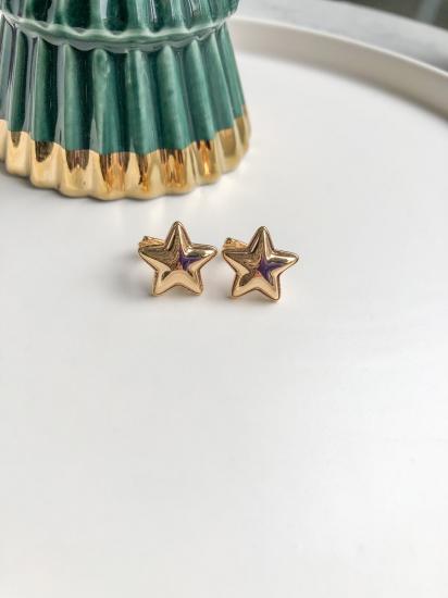  Minimal İçi Dolu Yıldız Küpe - Özel Seri - Gold