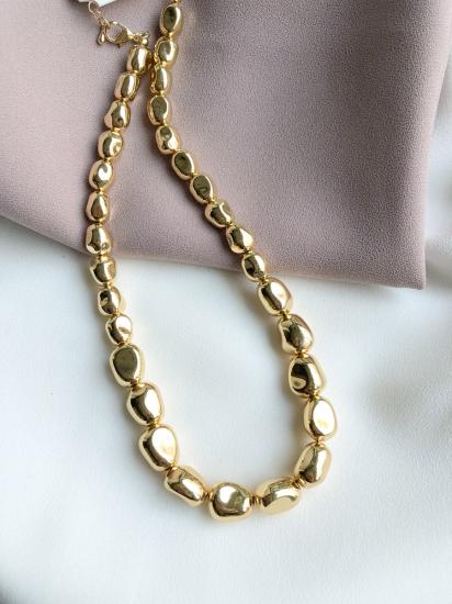 Marka Asimetrik Topçuk Kolye - Özel Seri - Gold