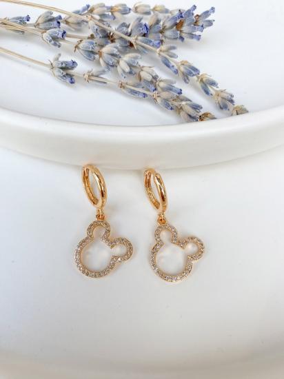 Minnie Zirkon Taşlı Küpe - Özel Seri - Gold