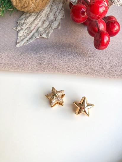 Minimal Taşlı Yıldız Küpe - Özel Seri - Gold