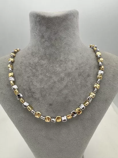 Çift Renkli Ezme Kolye