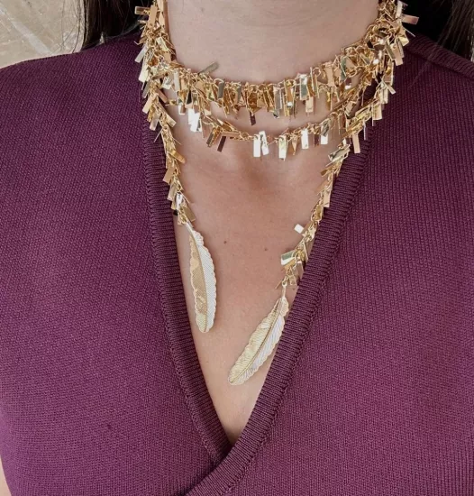 Sallantılı Uzun Marka Model Kolye